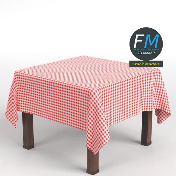 Table with tablecloth 2