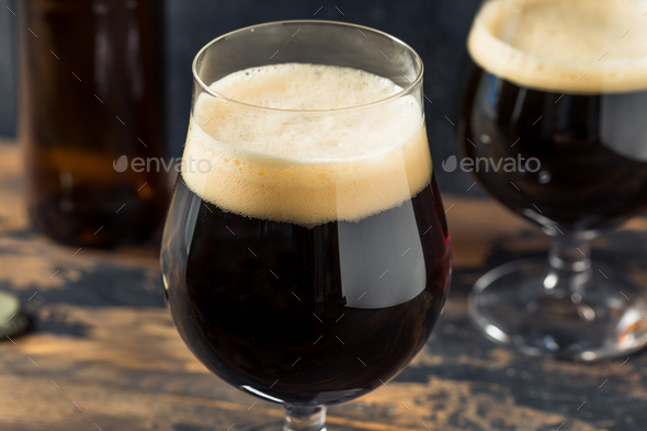 Boozy Cold Craft Porter Stout Beer - Stock Photo - Images