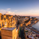 Sunrise at the Grand Harbour of Malta with the ancient walls of Valletta - PhotoDune Item for Sale