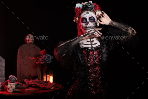 Young Women in Day of the Dead Costumes Posing on Bullring · Free Stock  Photo