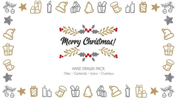 Merry Christmas. Hand Drawn Pack