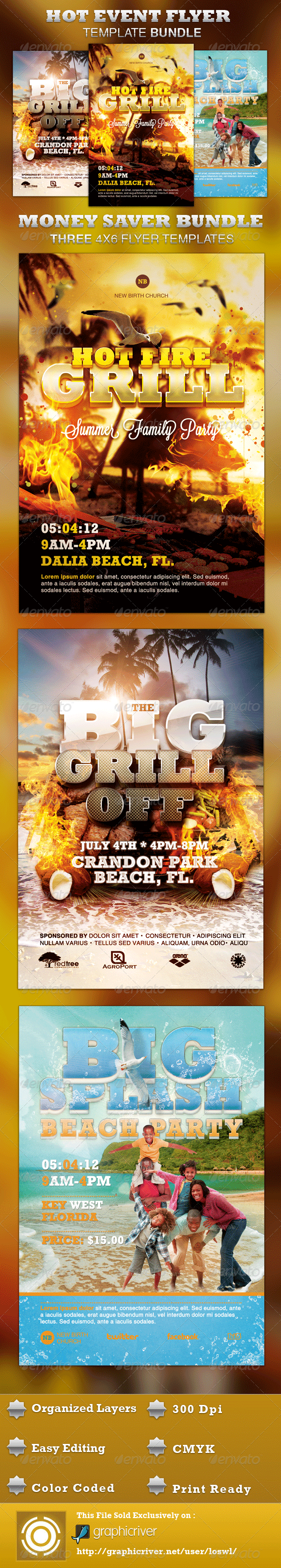 Hot Event Flyer Template Bundle - Events Flyers