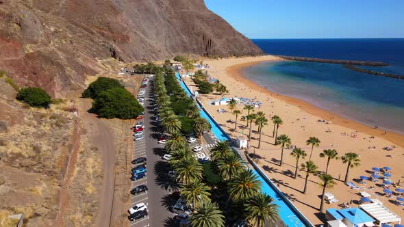Playa de las Teresitas in Tenerife, Spain alt