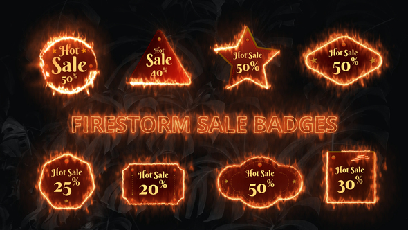 Firestorm Sale Badges