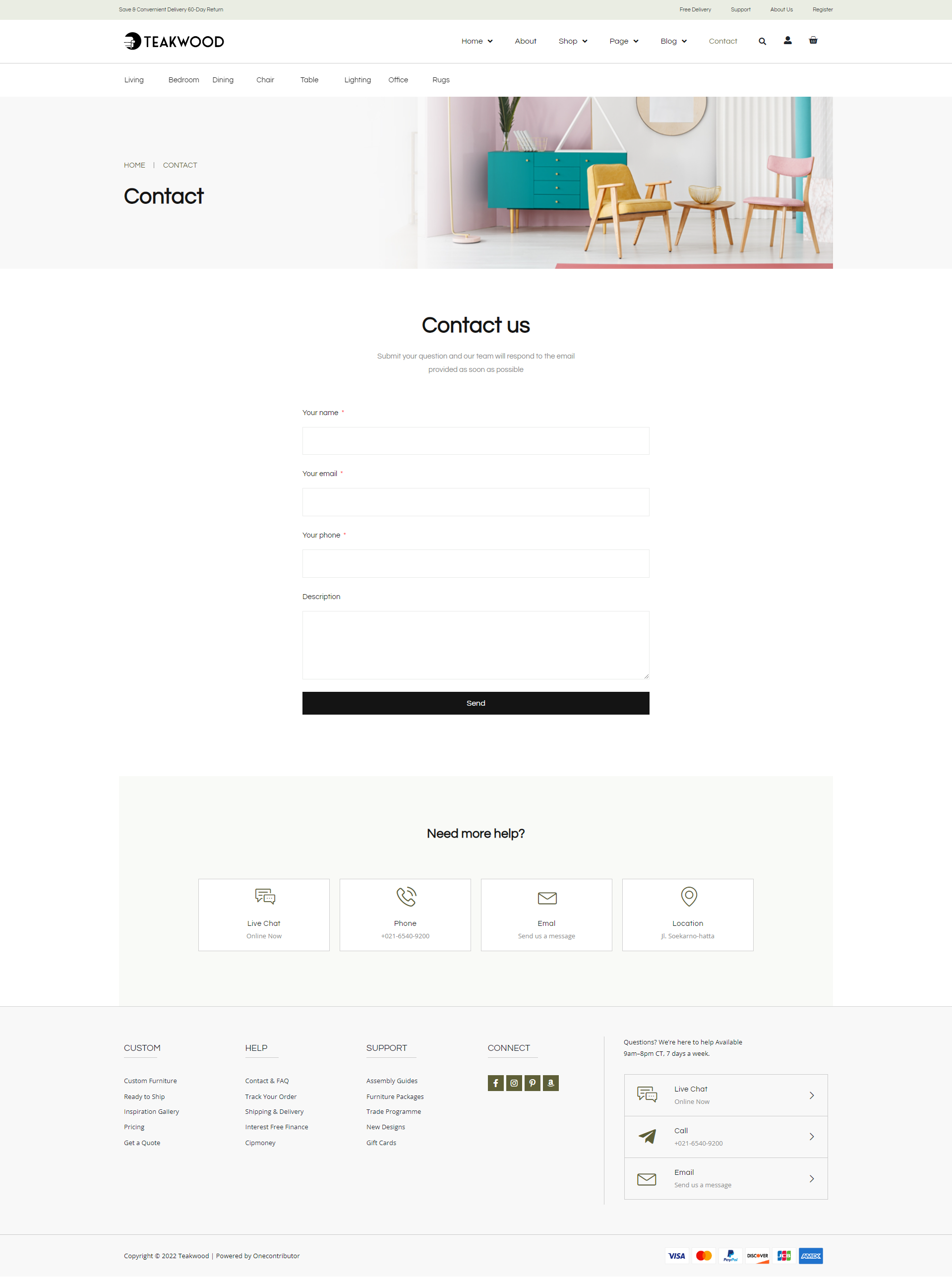 Teakwood - Furniture Shop Elementor Pro Template Kit by onecontributor