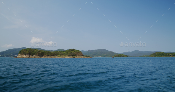 Island sea and the blue sky - Stock Photo - Images