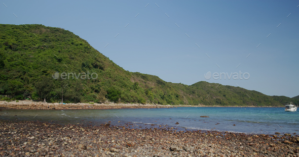 Island sea and the blue sky - Stock Photo - Images
