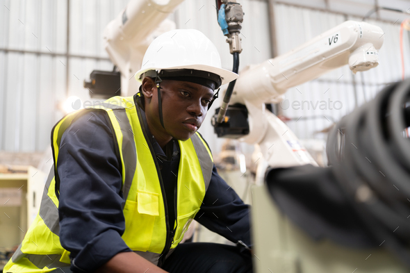 Robotic Arm modern industrial technology. Automated production. business modern industry. - Stock Photo - Images