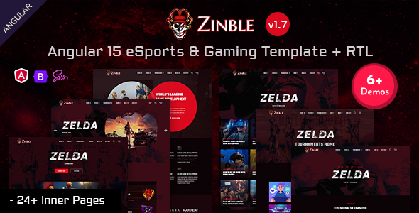 Good Zinble - eSports & Gaming Angular 15 Template