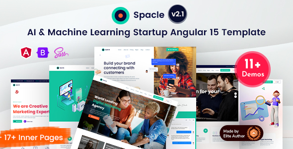 Exceptional Spacle - Angular 15 AI Chatbot & Machine Learning Startup Template