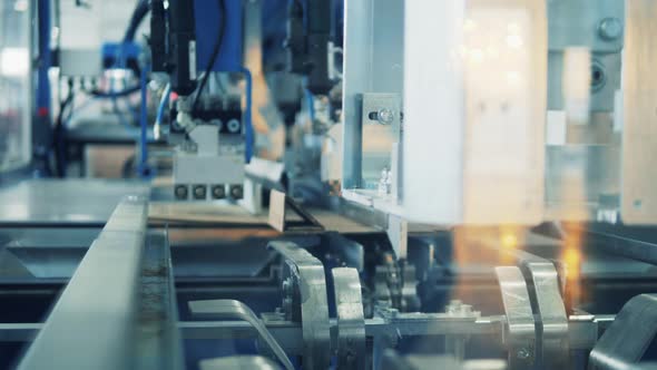 Boxes Made on a Conveyor. alt