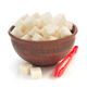 sugar cubes in bowl isolated at white background - PhotoDune Item for Sale