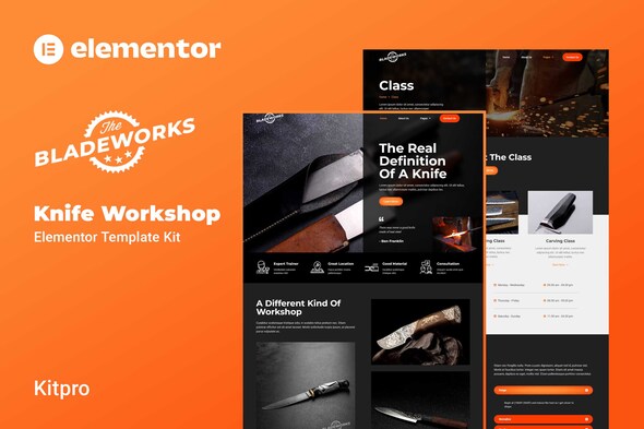 Bladeworks - Knife Workshop Elementor Template Kit