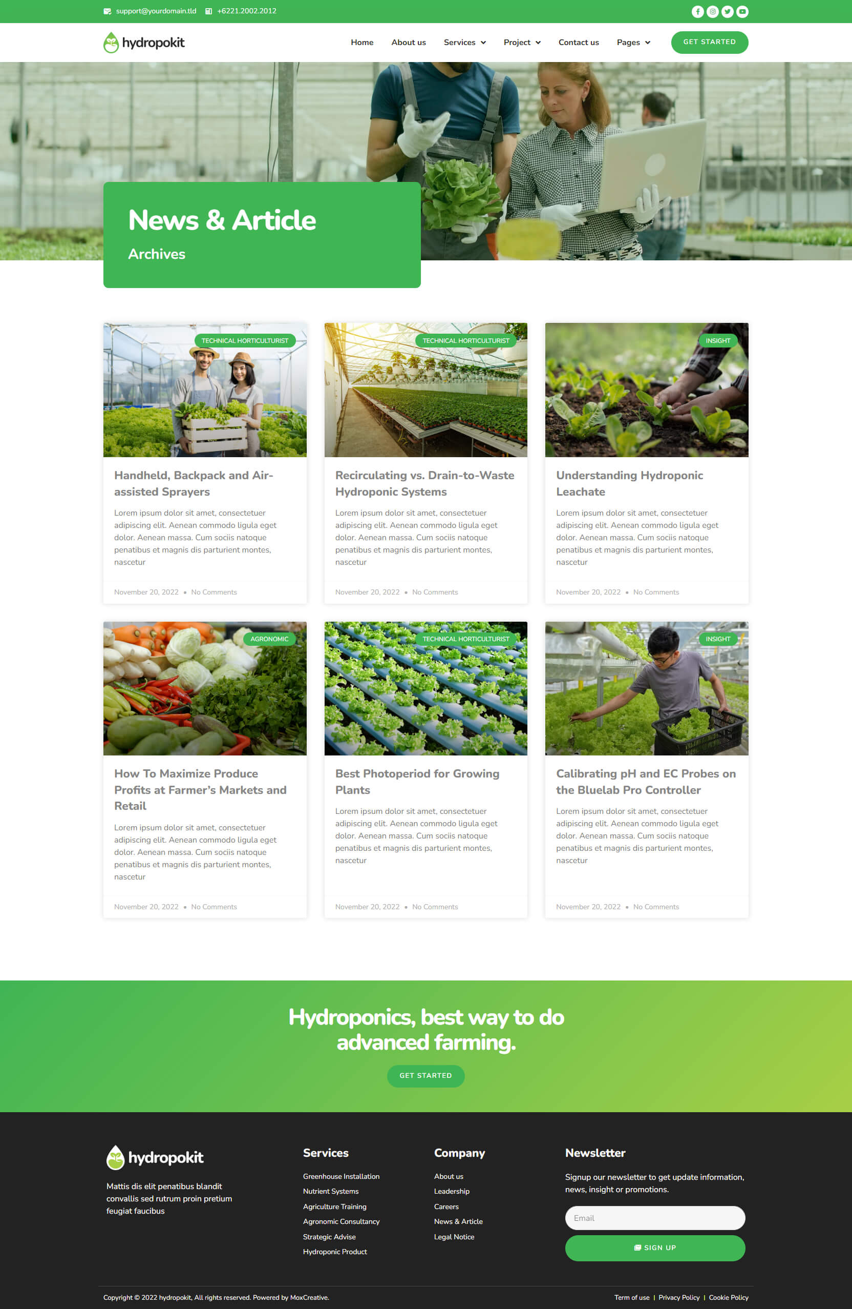 Hydropokit - Hydroponic & Agriculture Elementor Template Kit by moxcreative