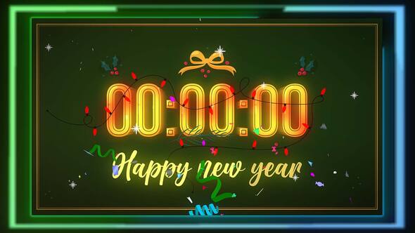 New Year Countdown Elements template preview