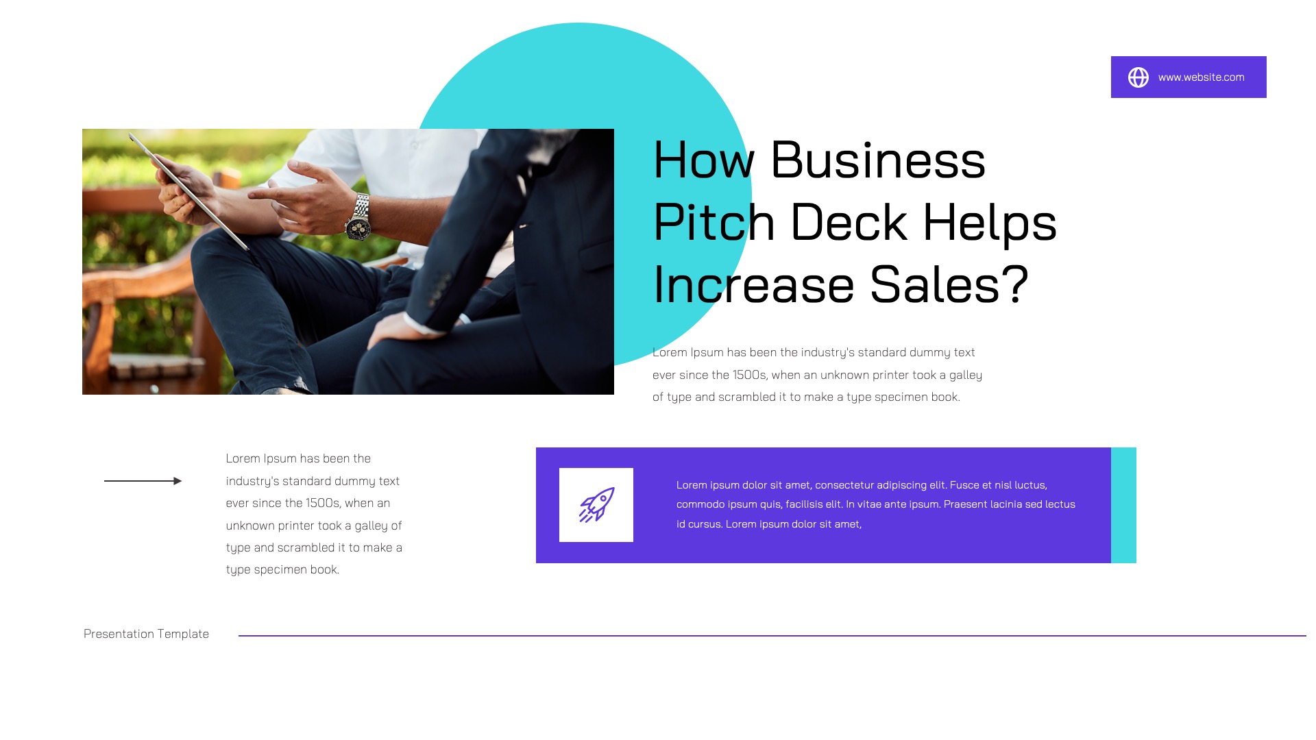 Business Pitch Deck Google Slides Template, Presentation Templates
