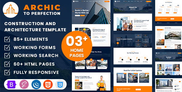 Incredible Archic - Construction and Architecture HTML Template