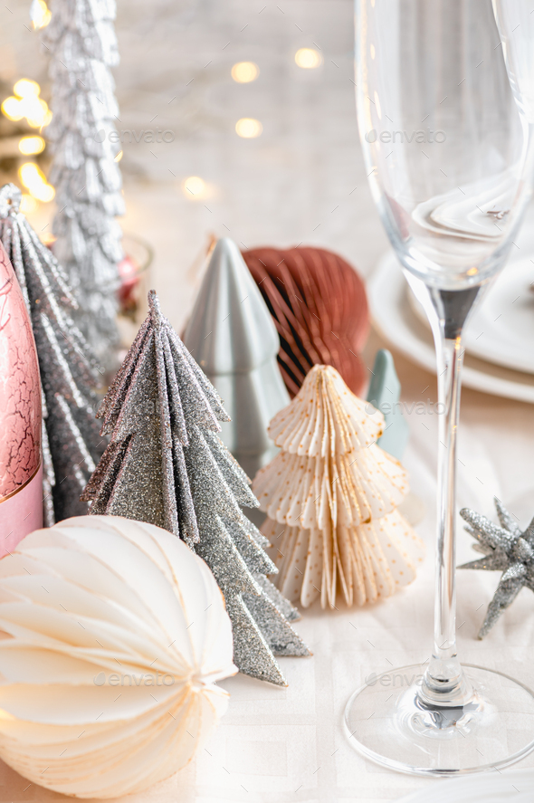 Christmas table settings - Stock Photo - Images