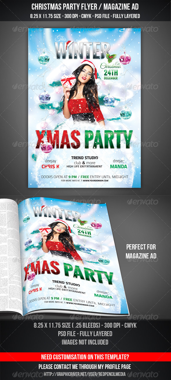Christmas Party Flyer / Magazine AD - Holidays Events