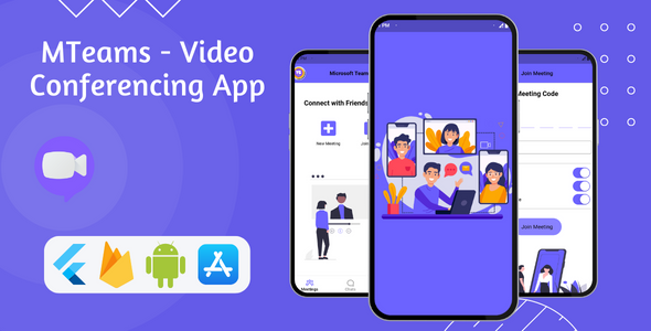 MTeams - Video Conference & Chat App | Flutter & Firebase | Android & iOS