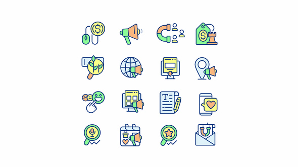 Animated Promo RGB Color Icons Set alt
