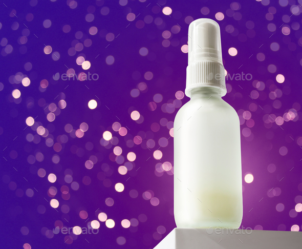 bottle with enzyme peeling solution, two phase treatment serum with fermented cosmetic product. - Stock Photo - Images