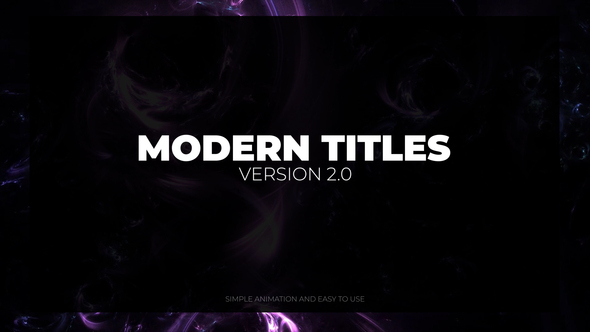Modern Titles 2.0 | After Effects