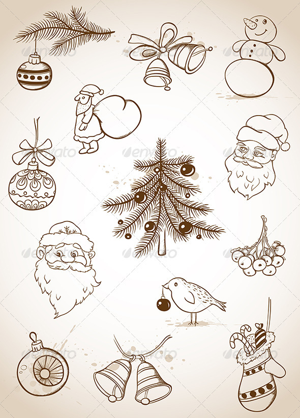 Doodle Christmas Set - Christmas Seasons/Holidays
