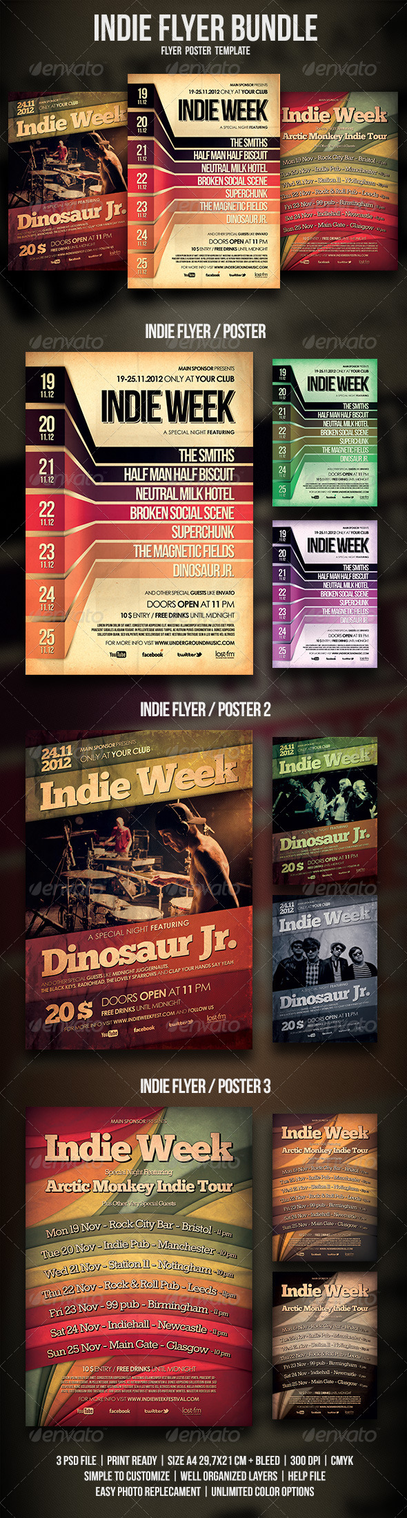Indie Flyer / Poster Bundle - Events Flyers