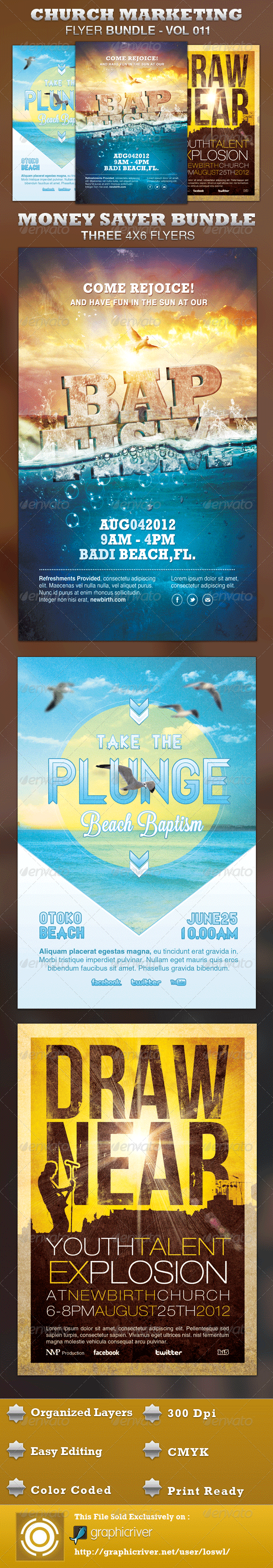 Church Marketing Flyer Bundle-Vol 011 - Church Flyers