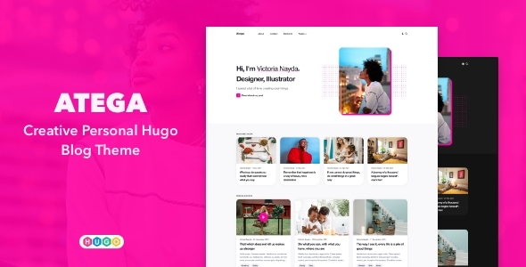Atega Creative Personal Blog Theme for HUGO