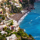 Touristic Town, Positano, on Rocky Cliffs and Mountain Landscape by the Sea. Amalfi Coast, Italy - PhotoDune Item for Sale