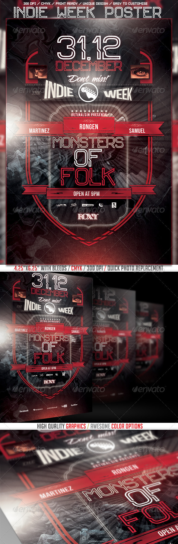 Indie Week Poster/Flyer Template - Events Flyers