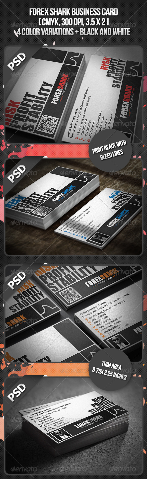 Forex Shark Business Card - Creative Business Cards