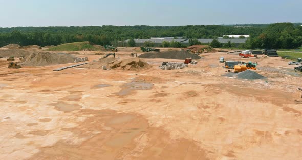 Aerial View of Construction Earn Work in New Residential Buildings alt