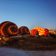 Hot air balloons getting ready before flight - PhotoDune Item for Sale