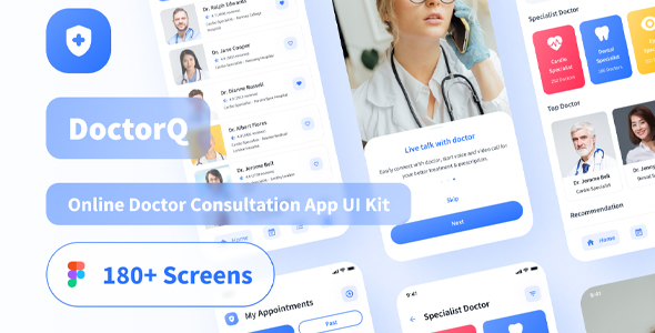 DoctorQ - Online Doctor Consultation Flutter App Ui Template (Figma File Included)