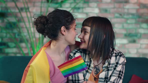 In Living Room on the Sofa Closeup to the Camera alt