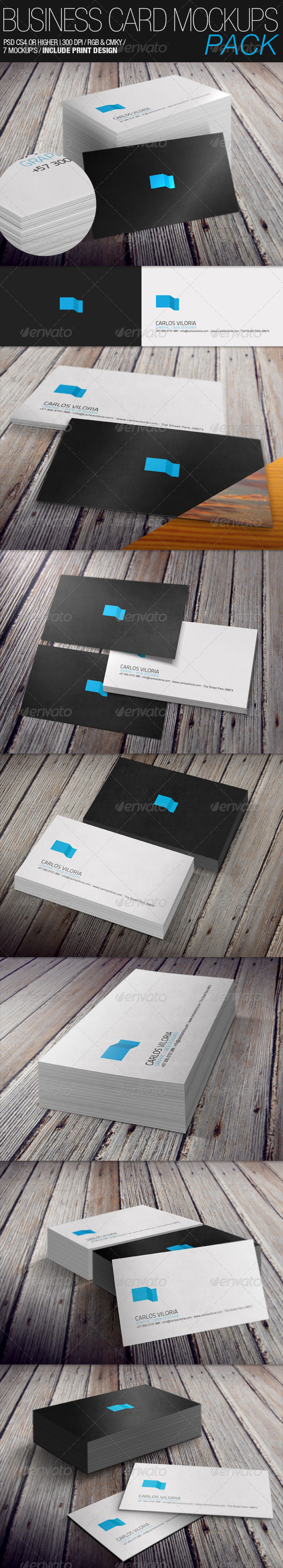 Business Card Mockup's - Pack - Business Cards Print