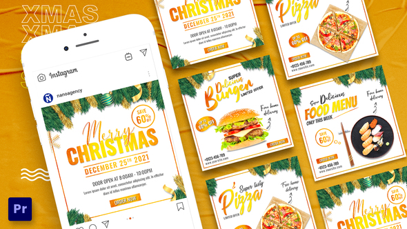 Food Christmas Sale Template For Premiere Pro