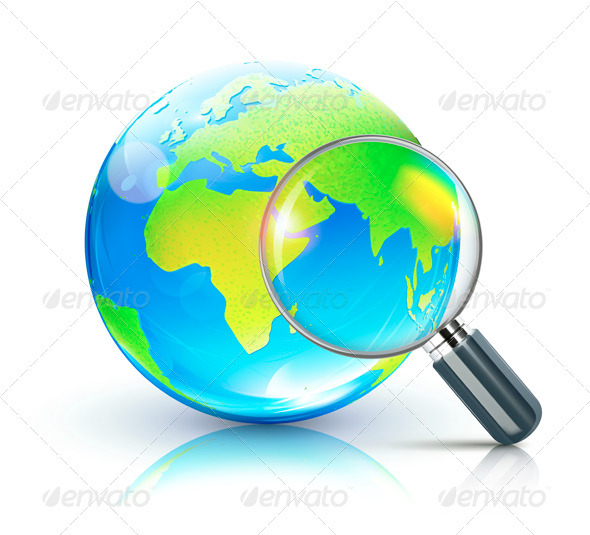 Global Search Concept - Decorative Symbols Decorative
