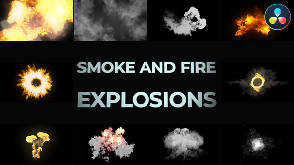 Smoke And Fire Explosions And Transitions for DaVinci Resolve