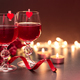 Background for Valentine&#39;s Day with glasses of wine on a blurred background. - PhotoDune Item for Sale