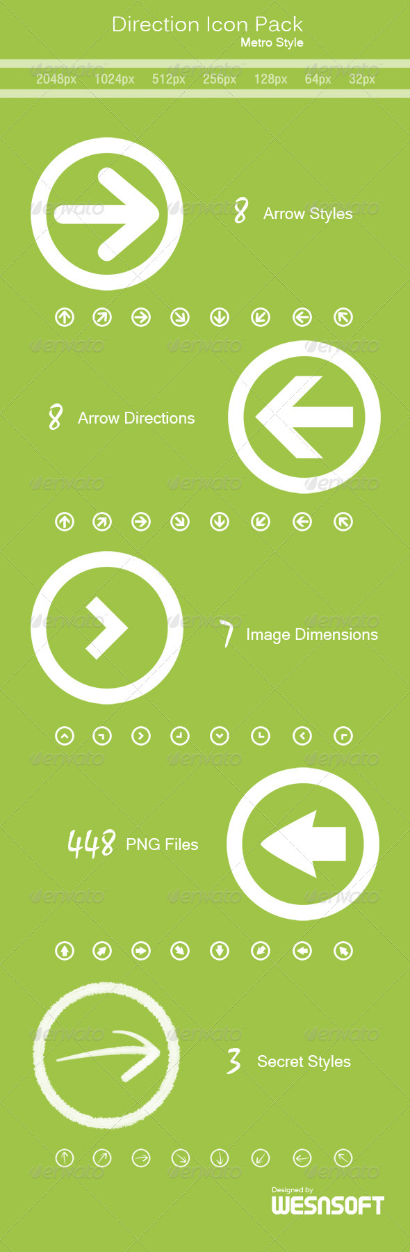 Direction Icon Pack (Metro Style) - Web Icons