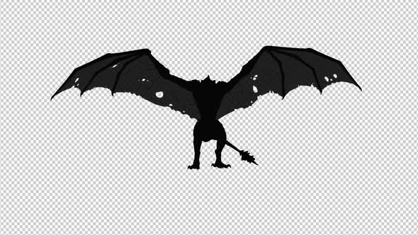 Dragon Landing Silhouette alt