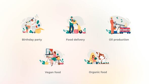 Food - Flat concept