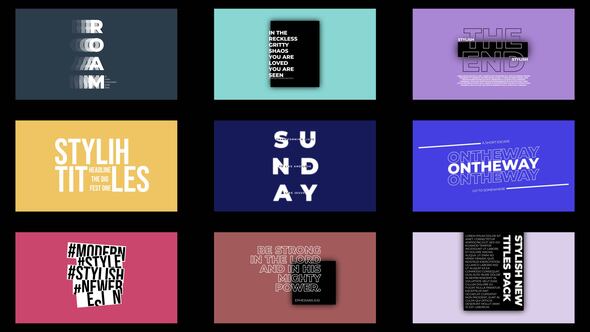 Stylish Titles 1.0 | Premiere Pro