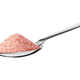 Teaspoon with pink Himalayan fine salt isolated on white. - PhotoDune Item for Sale