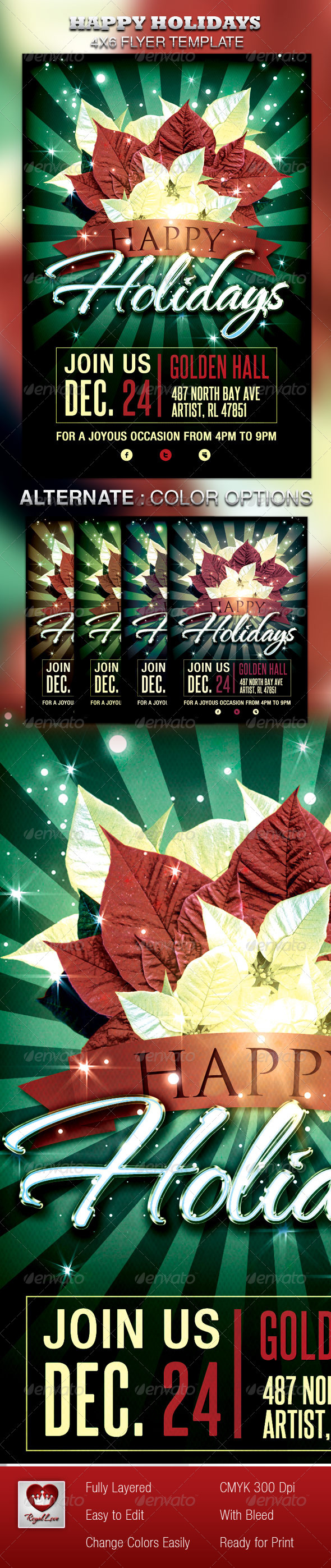 Happy Holidays Flyer - Holidays Events