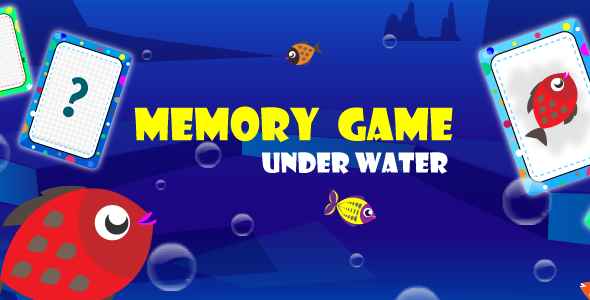 Memory Game Underwater - Unity Casual Game For Android And iOS